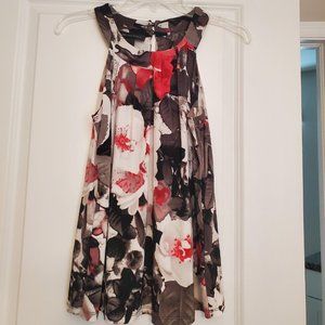 #466 INC Floral Shell Top Size Medium